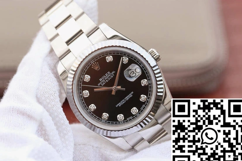 EW M126334-0011 Datejust Dial Factory Black Rolex 1021